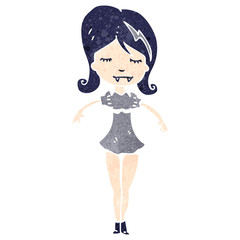 retro cartoon vampire girl