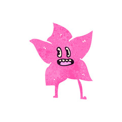 retro cartoon pink star