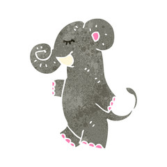 retro cartoon elephant