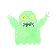 retro cartoon spooky ghost