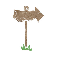 retro cartoon arrow signpost
