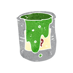 retro cartoon radioactive waste