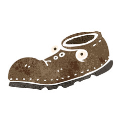 retro cartoon old shoe