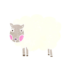 retro cartoon sheep