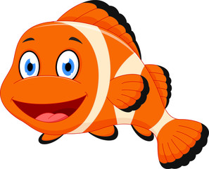 Cute clown fish cartoon