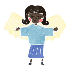retro cartoon angel