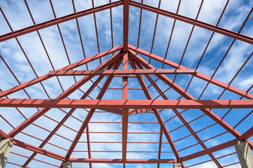 Fototapeta premium Roof construction for new house