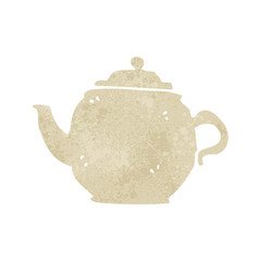 retro cartoon teapot