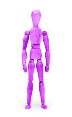 Wood figure mannequin with bodypaint - Purple