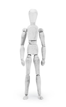 Wood figure mannequin with bodypaint - White