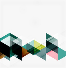 Abstract geometric background. Modern overlapping triangles