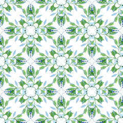 Seamless watercolor floral pattern