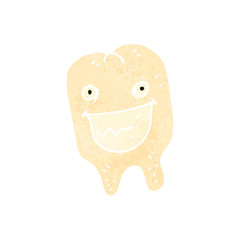 retro cartoon tooth