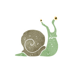 retro cartoon snail