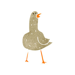 retro cartoon pigeon
