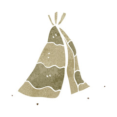 retro cartoon tepee © lineartestpilot