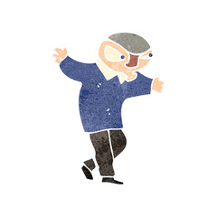 retro cartoon spooky man