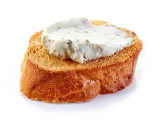 toasted bread with cream cheese