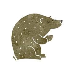 retro cartoon bear