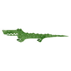 retro cartoon crocodile