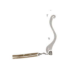 burnt match retro cartoon