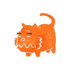retro cartoon ill cat