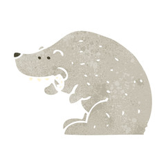 retro cartoon polar bear