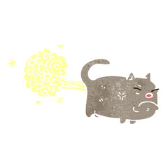retro cartoon farting cat