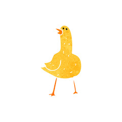 retro cartoon funny bird