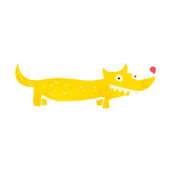 retro cartoon little dog