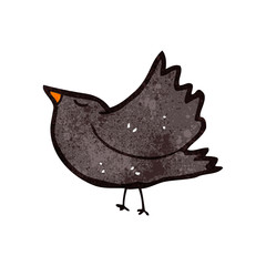 retro cartoon crow