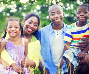 African Family Happiness Holiday Vacation Activity Concept