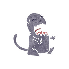 retro cartoon angry cat