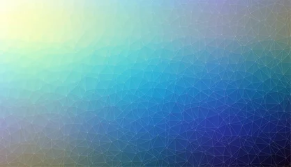 Fototapeten Abstract blue 2D mosaic triangle background © igor_shmel