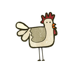 retro cartoon chicken