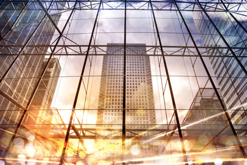 City illustration with traffic lights, London