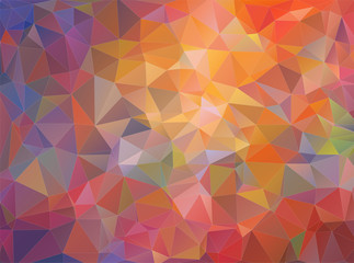 Abstract multicolored mosaic triangle background