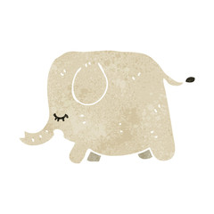 retro cartoon cute elephant