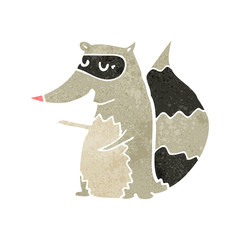 retro cartoon raccoon