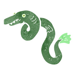Naklejka premium retro cartoon eel