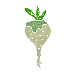 retro cartoon turnip