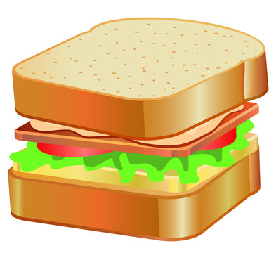 Sandwich vector image