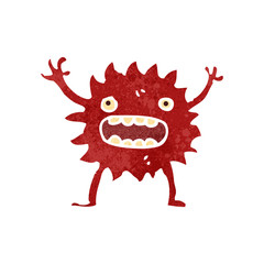 retro cartoon little monster