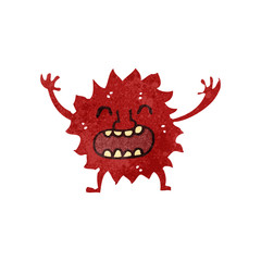 retro cartoon little monster