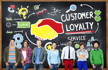 Customer Loyalty Service Support Care Trust Casual Concept