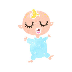 retro cartoon baby