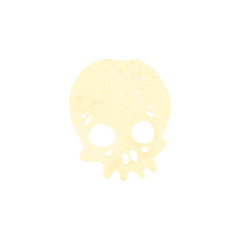 retro cartoon skull