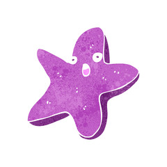 retro cartoon starfish