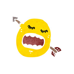 retro cartoon face symbol