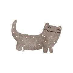 funny cat retro cartoon